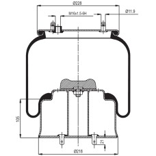 Air Spring Assembly - Scania Bus Front. L94 & K230 / Bus